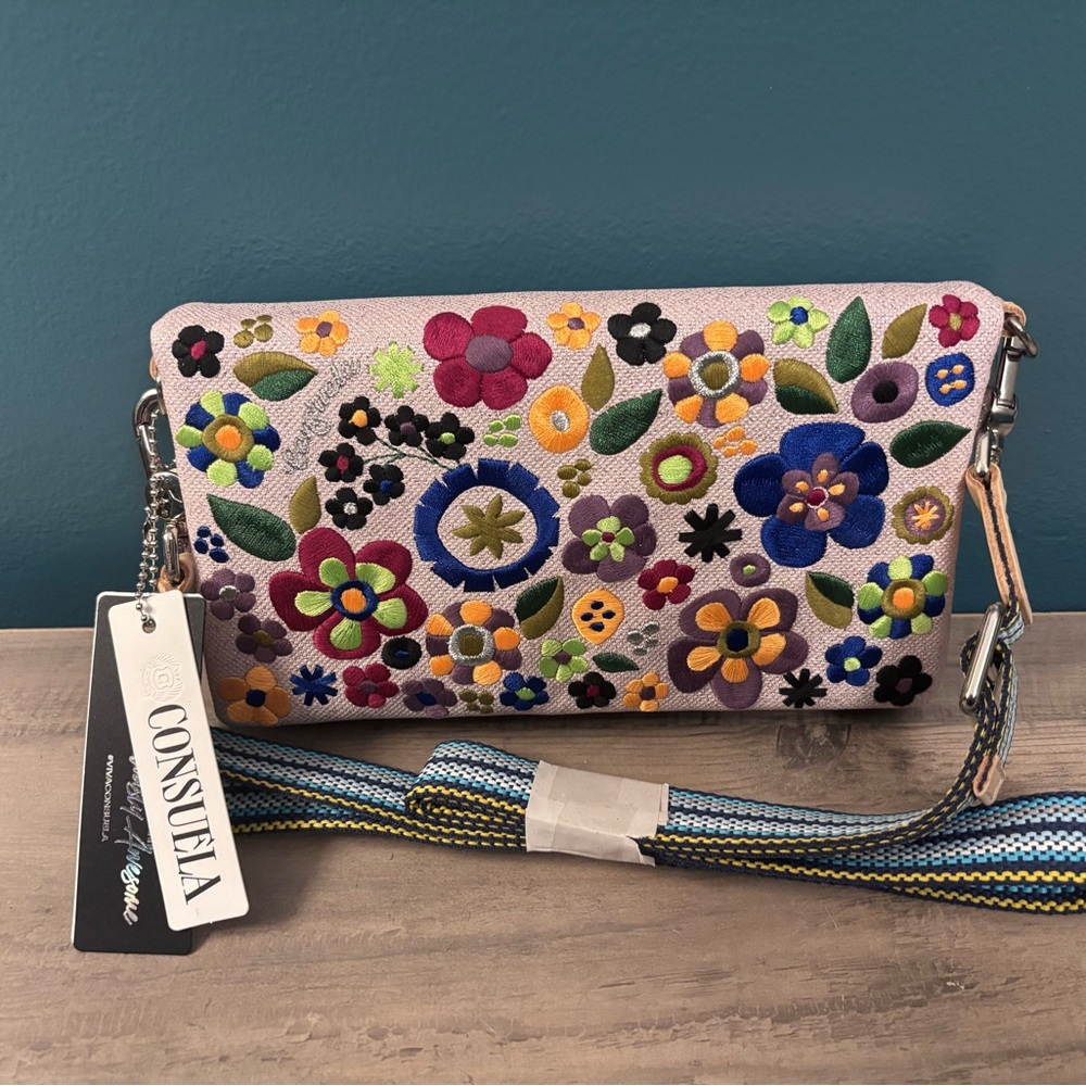 Consuela Fizz downtown crossbody embroidered BRAND NEW IN BAG WITH TAGS